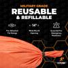 Xpose Safety Heavy Duty Sand Bags with Tie Strings  Empty Woven Polypropylene Sandbags for Hurricane Flood Protection, 50 lb Capacity, 14" x 26", Orange, Pack of 1000 view 3