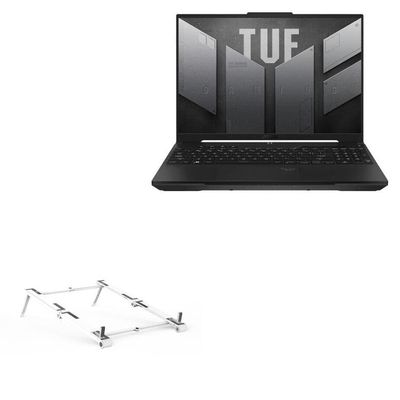 BoxWave Stand and Mount Compatible with ASUS TUF Gaming A16 Advantage Edition (2023) - Pocket Aluminum Stand 3-in-1, Portable Multi Angle Viewing Riser - Metallic Silver