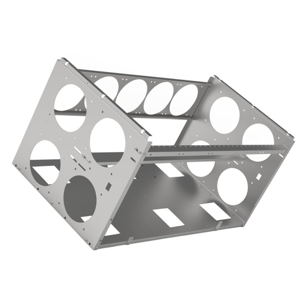 Gatuida Open Air Gpu Mining Frame for Graphics Cards Dual ATX Power Supply Support Efficient Cooling Design Stable Structure for Mining