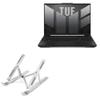 BoxWave Stand and Mount Compatible with ASUS TUF Gaming A16 Advantage Edition (2023) - Compact QuickSwitch Stand, Portable Multi Angle Viewing Foldable Riser - Metallic Silver view 1