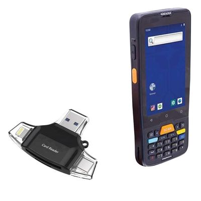 BoxWave Smart Gadget Compatible with Datalogic Memor K - AllReader SD Card Reader, microSD Card Reader SD Compact USB - Jet Black