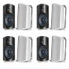 Polk Audio Atrium 4 Outdoor Speakers with Bass Reflex Enclosure | 8 Speaker Pack (4 Pairs, White) - All-Weather Durability | Broad Sound Coverage | Speed-Lock Mounting System | 4 Pairs (White) view 1