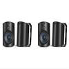 Polk Audio Atrium 4 Outdoor Speakers with Bass Reflex Enclosure | 4 Speaker Pack (2 Pairs, Black) - All-Weather Durability | Broad Sound Coverage | Speed-Lock Mounting System |2 Pairs (Black) view 1