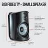 Polk Audio Atrium 4 Outdoor Speakers with Bass Reflex Enclosure | 4 Speaker Pack (2 Pairs, Black) - All-Weather Durability | Broad Sound Coverage | Speed-Lock Mounting System |2 Pairs (Black) view 3