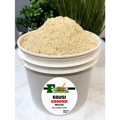 Egusi Ground, Hand Peel (Melon Seed Ground) (1 Full Bucket Paint Size (5.60LB)