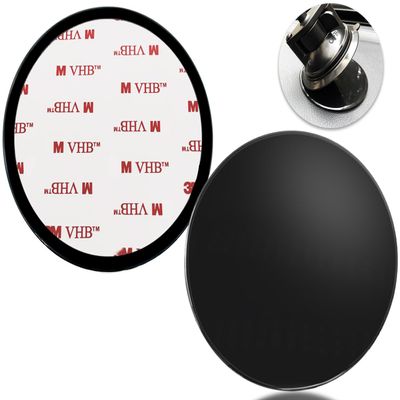 2 Pcs 80mm Adhesive Dashboard Mat Mounting Disc,3.15" Universal Suction Cup Mounting Disc for Dashcam Windshield Mount,GPS,Tablet,Car Phone Holder Base with Adhesion,Black(Red on White Background)