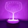 Jinnwell 3D Wine Cup led Night Light Lamp Illusion Night Light 16 Color Changing Table Desk Decoration Lamps Gift Acrylic Flat ABS Base USB Cable Toy view 2