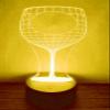 Jinnwell 3D Wine Cup led Night Light Lamp Illusion Night Light 16 Color Changing Table Desk Decoration Lamps Gift Acrylic Flat ABS Base USB Cable Toy view 3