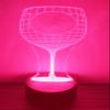 Jinnwell 3D Wine Cup led Night Light Lamp Illusion Night Light 16 Color Changing Table Desk Decoration Lamps Gift Acrylic Flat ABS Base USB Cable Toy view 4