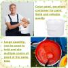 Leinuosen 8 Pcs 2 Gallon Plastic Food Safe Bucket with Lid and Handle Durable Heavy Duty Bucket Set Pail Container for Multipurpose Storage Paint Art Crafts Projects(White) view 4