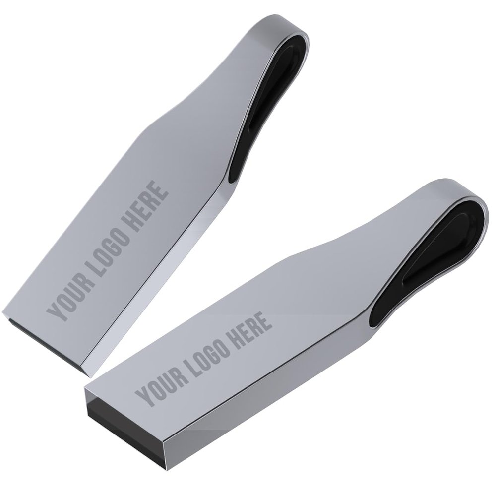 Custom USB Flash Drive 16GB 200 Pack JBOS Metal Personalized USB Drives 16 GB USB2.0 Printed or Laser-Engraved with Your Logo Customized Thumb Drives as Promotional Favors