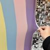 AOSTO Rainbow Arch Backdrop Cover for Birthday Baby Shower Party Decoration,2.5x6ft Double Sided Purple Stripes Background Elastic Fabric Cover GX-1496 view 3