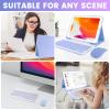LAMA Wireless Keyboard Case with Mouse for iPad 10.2" 9th 8th 7th Generation, Detachable Bluetooth Keyboard with Pencil Holder for iPad 10.2 Inch/iPad Air 10.5"(3rd Gen)/iPad Pro 10.5 in, Purple view 3
