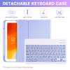 LAMA Wireless Keyboard Case with Mouse for iPad 10.2" 9th 8th 7th Generation, Detachable Bluetooth Keyboard with Pencil Holder for iPad 10.2 Inch/iPad Air 10.5"(3rd Gen)/iPad Pro 10.5 in, Purple view 4