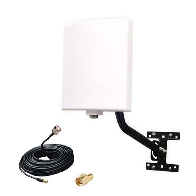 Outdoor WiFi Antenna Long Range External Directional WiFi Antennas Kit 2.4GHz 5.8GHz High Gain 15dBi WiFi Panel Antenna for WiFi Router/Wireless Access Point/Camera, 5meter Cable, RP-SMA, SMA, Pole