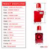 Y DIANS S Industrial Alarm Siren 0-130dB 12 Horn Tones Switchable, AC110V-120V 45W High Power for Noisy Environment Emergency Alarm Range of 100-150 Meters - Fire Tornado Alarm SLA-05B DC24V view 4