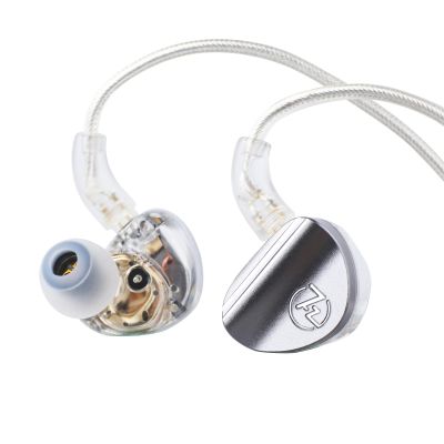 Linsoul 7HZ SONUS 1DD+1BA Dual Driver in Ear Monitor, HiFi in Ear Earphone IEM, with Detachable High-end Silver-Plated OCC Cable, Aluminum Back Cavity for Audiophile, Gaming Earbuds (Grey, 3.5mm)