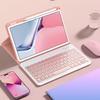 AnMengXinLing for iPad 11th(A16)/10th Generation Case with KeyboardSlim Candy Wireless Detachable Keyboard Case with Pencil Holder, Black+White view 2