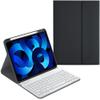 AnMengXinLing for iPad 9th / 8th / 7th Generation/Air 3rd Gen/Pro 10.5 Case with Keyboard, Slim Candy Magnetic Detachable Wireless Keyboard Case with Pencil Holder, Black+White view 1