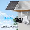 ZHXINSD 2K Solar Security Cameras Wireless Outdoor WiFi with 10" Monitor, 10CH 4MP Wire-Free Camera System, 10PC Battery Powered Security Cameras for Home Security, Waterproof, Floodlight, 64G Storage view 2