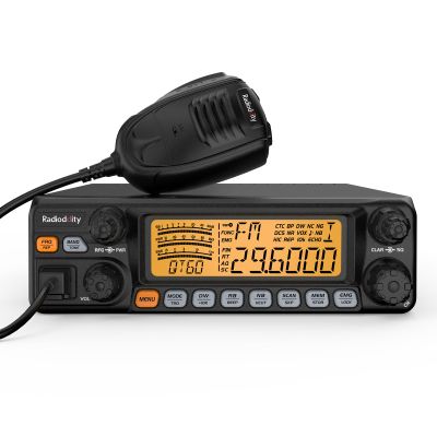 Radioddity QT60 Pro 10 Meter Radio SSB, AM, FM, PA, 60W High Power Amateur Ham Mobile Transceiver, Large LCD Display, RX & TX Noise Reduction, NOAA with Alert, with CTCSS/DCS, ASQ