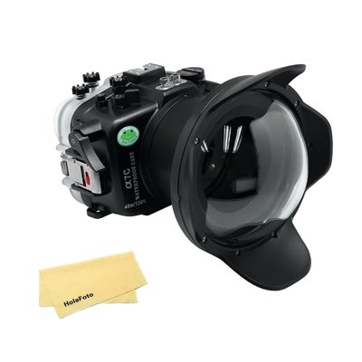 Seafrogs Underwater Housing for Sony A7C+ WA005F Dome Port, [40M/130FT] Waterproof Scuba Housing Case for Sony Alpha 7C+16-35mm F4, 24-70mm F4, for Tamron 17-28mm F2.8 Lens