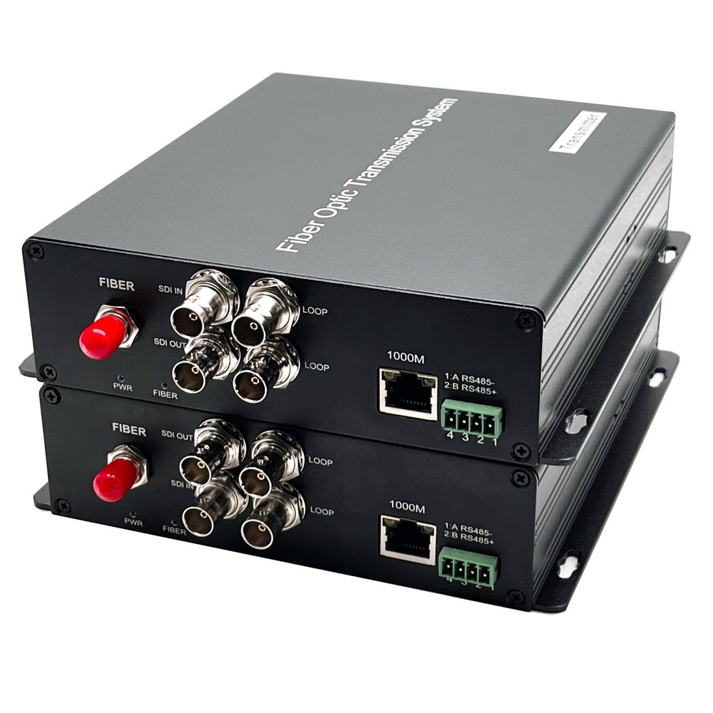 Primeda-telecom Broadcasting Bidi 3G SDI HD Video Gigabit Ethernet RS485 Over Fiber Optic Media Converters, ST Port Singlemode up to 20Km (12.4mi) Uncompressed 1 Set