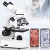 3000X 5000X 7000X LED Binocular Compound Lab Microscope w/Blank Slides, Cover Slips, & Lens Cleaning Paper, for Adults Kids Students,30000X view 1