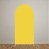 Aerdce Yellow Spandex Arch Backdrop Cover Chiara Backdrop Cover Double-Sided Wedding Arched Cover for Wedding Ceremony Birthday Party Baby Shower Banquet Decoration view 2