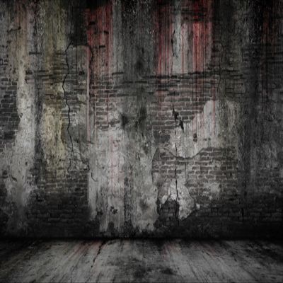 BELECO 7x5ft Fabric Scary Bloody Brick Wall Backdrop Damaged Old Dark Brick with Blood Dripping Haunted Room Background Murder Crime Horror Halloween Themed Party Decorations Photo Studio Shoot Props