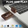 Wooden Custom USB Flash Drive 16GB 50 Pack, JBOS Wood Customized USB Thumb Drives 16GB Personalized Logo USB Stick Bulk Ideal Marketing Tool (Walnut/Maple/Bamboo) view 2