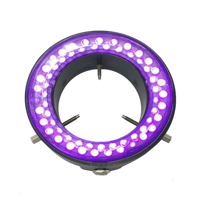 VAKUUM Lab Microscope Slides 60 LED Adjustable Ring Light Illumination Lamp, White/Red/Yellow/Purple Lighting for Microscope with Power Adapter Microscope Parts (Color : Purple)