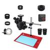 Lab Microscope Slides 3.5X-90X Trinocular Stereo Zoom Microscope Set with 38MP HDMI USB Video Microscope Camera for Phone PCB Soldering Repair Microscope Parts (Color : 38MP and 0.5X Cmount, Size : view 1