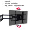 TV Wall Bracket TV Bracket Universal TV Stand 40inch Mount 32-65 Inches Telescopic Rack Can Be Rotated 90 Away from The Wall and Can Be Swung (Black) view 4