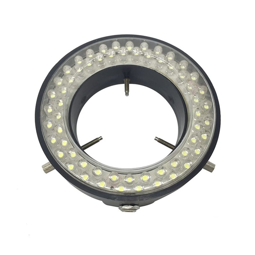 Lab Microscope Slides 60 LED Adjustable Ring Light Illumination Lamp, White/Red/Yellow/Purple Lighting for Microscope with Power Adapter Microscope Parts (Color : White)
