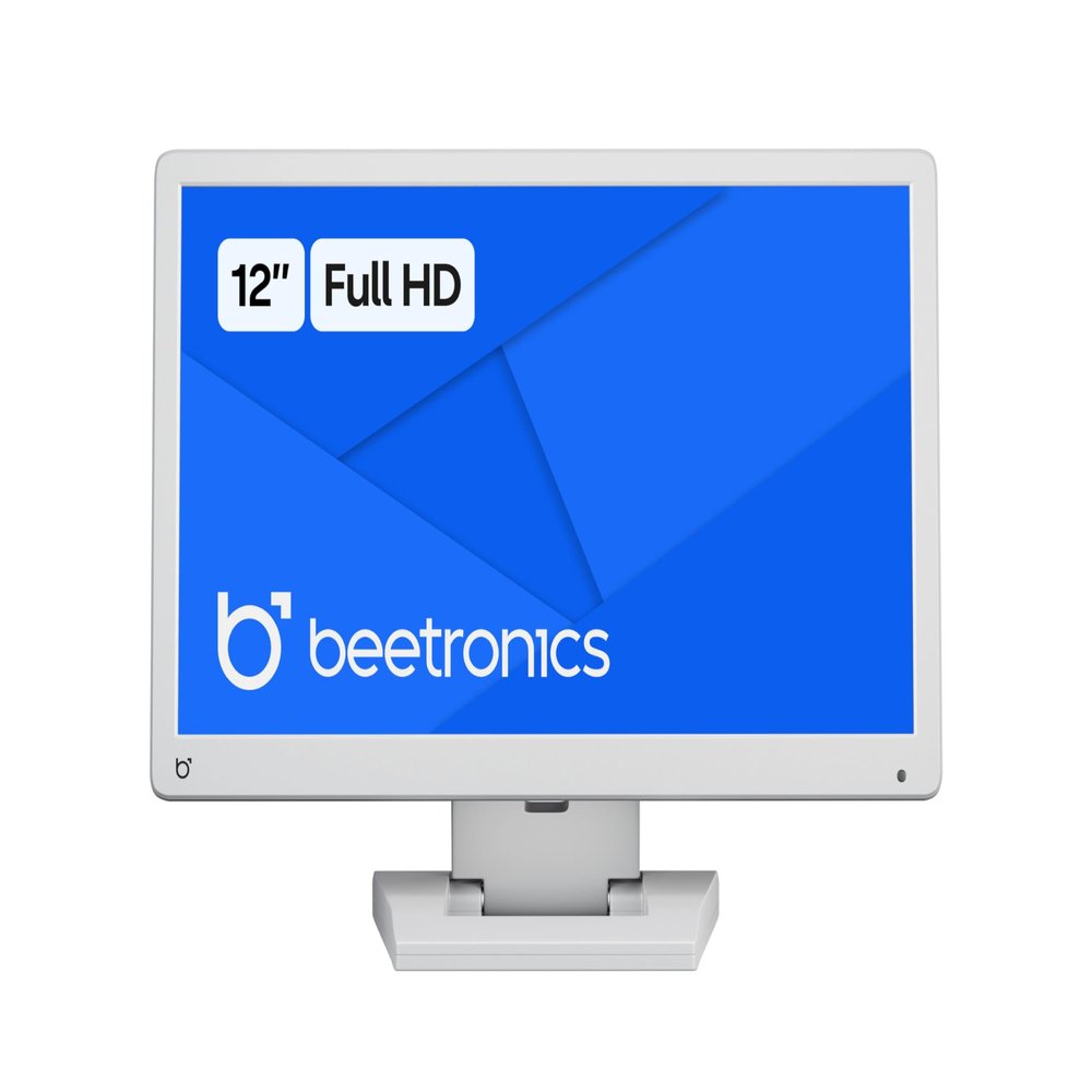 Beetronics 12 Inch Professional Monitor  Full HD 1080p IPS Display | High-Performance, Durable Plastic Housing | HDMI, VGA, BNC, RCA Inputs | Matte Screen, 24/7 Operation, Wide Viewing Angles, 12HD5W