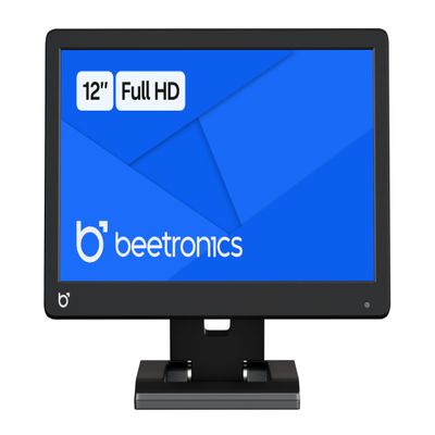 Beetronics 12 Inch Professional Monitor  Full HD 1080p IPS Display | High-Performance, Durable Plastic Housing | HDMI, VGA, BNC, RCA Inputs | Matte Screen, 24/7 Operation, Wide Viewing Angles | 12HD7