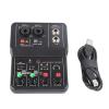Portable USB Mini Sound Board Console, 2 Channels Audio Mixer, Sound Card USB 48V Power Compact Sound Mixing Console, for Music Recording Home Karaoke Internet view 1
