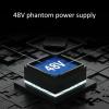 Portable USB Mini Sound Board Console, 2 Channels Audio Mixer, Sound Card USB 48V Power Compact Sound Mixing Console, for Music Recording Home Karaoke Internet view 2