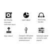Portable USB Mini Sound Board Console, 2 Channels Audio Mixer, Sound Card USB 48V Power Compact Sound Mixing Console, for Music Recording Home Karaoke Internet view 3
