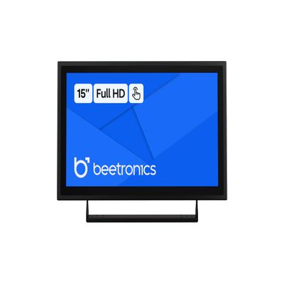 Beetronics 15 Inch Touchscreen Monitor | Full HD 1080p | 15TS7M Industrial-Grade, Professional 10-Point Multi Touch Display for PC, Mac, Linux HDMI, DisplayPort, USB-C, VGA Inputs