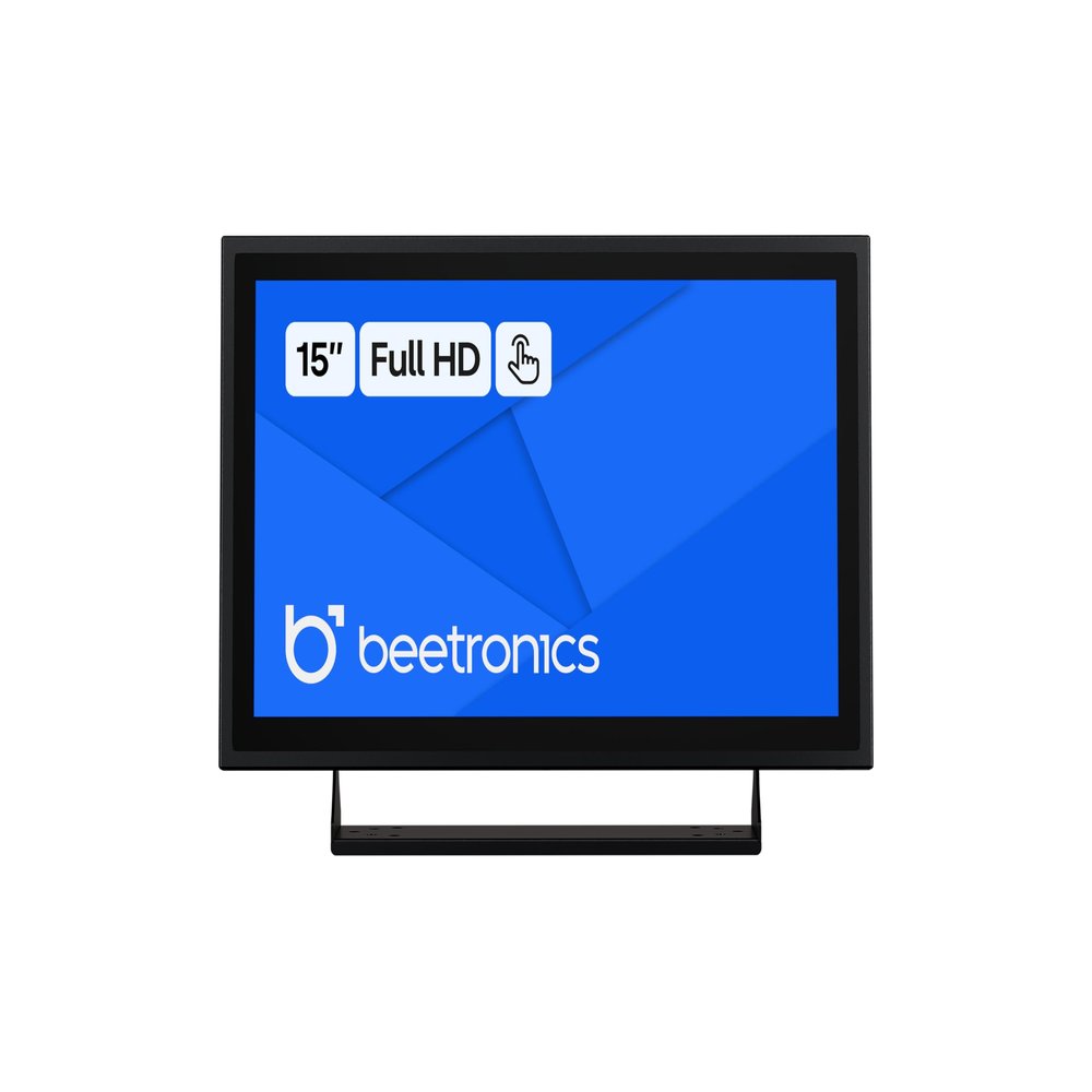 Beetronics 15 Inch Touchscreen Monitor | Full HD 1080p | 15TS7M Industrial-Grade, Professional 10-Point Multi Touch Display for PC, Mac, Linux HDMI, DisplayPort, USB-C, VGA Inputs