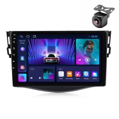 Android 12 System for Toyota RAV4 Rav 4 2006 2007 2008 2009 21010 2011 2012 Car Stereo Radio with FM SWC Camera Built-in Car-Play Android Auto GPS Navigation Touch Screen Upgrade (M150S 4core 2+32G)