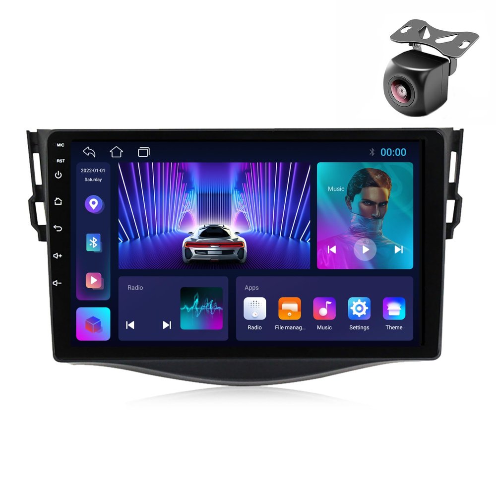 Android 12 System for Toyota RAV4 Rav 4 2006 2007 2008 2009 21010 2011 2012 Car Stereo Radio with FM SWC Camera Built-in Car-Play Android Auto GPS Navigation Touch Screen Upgrade (M150S 4core 2+32G)