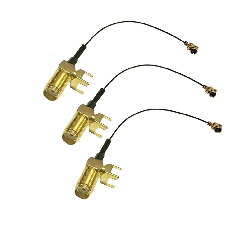 10pcs SMA PCB Mount Jack Female Right Angle to IPX U.fl Connector 1.13 R.F Pigtail Cable 5cm 15cm 20cm 30cm(5cm,A Type)