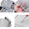 Yiasangly Electronic Organizer Bag, Waterproof Portable Travel Cable Storage Bag, Multifunctional Cord Storage Case for USB Drive, Dard Drive, Power Bank, Charger, Mouse, USB Cable, Headphones - Grey view 4