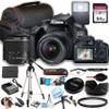 Canon EOS 4000D / Rebel T100 DSLR Camera w/EF-S 18-55mm F/3.5-5.6 Zoom Lens + 64GB Memory, Case, Tripod, Flash, and More (31pc Bundle) (Renewed) view 1