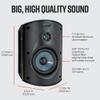 Polk Audio Atrium 6 Outdoor Speakers with Bass Reflex Enclosure | 8 Speaker Pack (4 Pairs, Black) - All-Weather Durability | Broad Sound Coverage | Speed-Lock Mounting System | 4 Pairs (Black) view 3