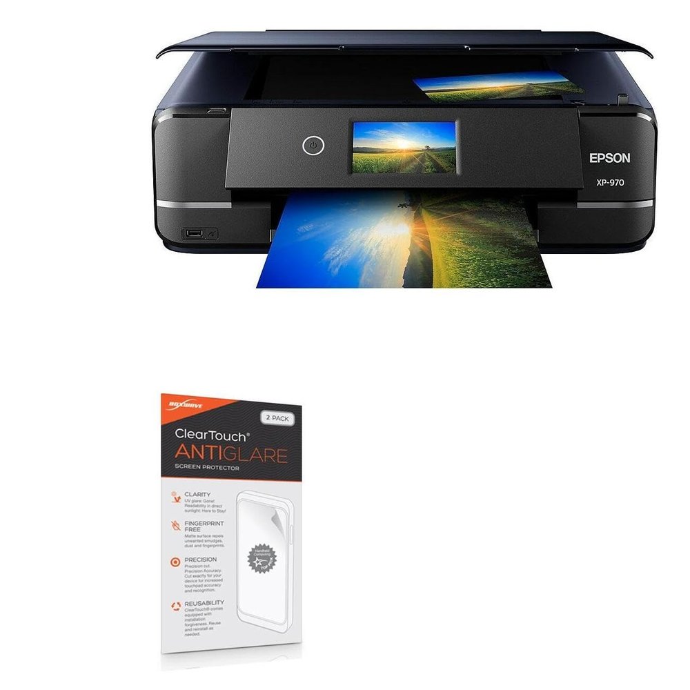 BoxWave Screen Protector Compatible with Epson Expression Photo XP-970 - ClearTouch Anti-Glare (2-Pack), Anti-Fingerprint Matte Film Skin