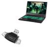 BoxWave Smart Gadget Compatible with NEXOC GH5 AG - AllReader SD Card Reader, microSD Card Reader SD Compact USB - Jet Black view 1